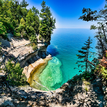 The towering view of Lake Superior from Michigan on the Upper Peninsula 100 Jigsaw Puzzle 3D Modell