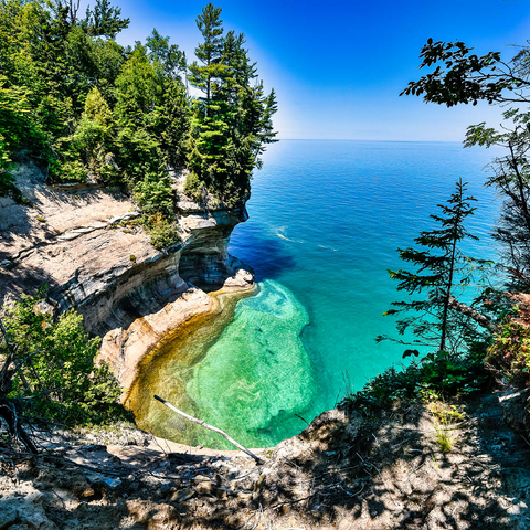 The towering view of Lake Superior from Michigan on the Upper Peninsula 500 Jigsaw Puzzle 3D Modell