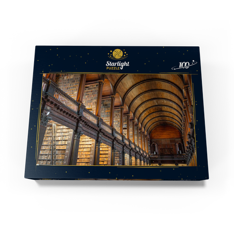 Books in the Long Room Library, Trinity College Dublin Ireland 100 Jigsaw Puzzle box view1