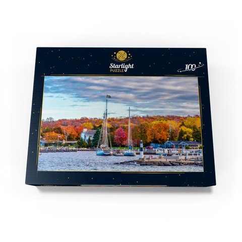 Sister Bay town harbor view in Door County Wisconsin 100 Jigsaw Puzzle box view1
