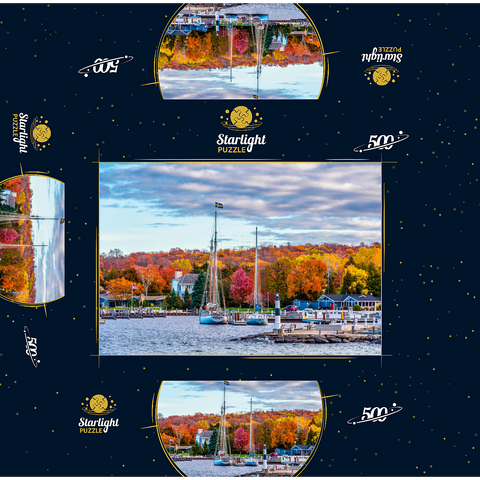 Sister Bay town harbor view in Door County Wisconsin 500 Jigsaw Puzzle box 3D Modell