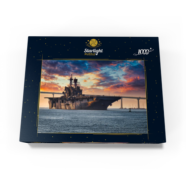 A U.S. Navy ship leaves San Diego Bay and heads into the Pacific Ocean. 1000 Jigsaw Puzzle box view1
