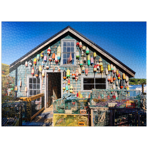puzzleplate Bass Harbour on Desert Island in Maine USA 1000 Jigsaw Puzzle