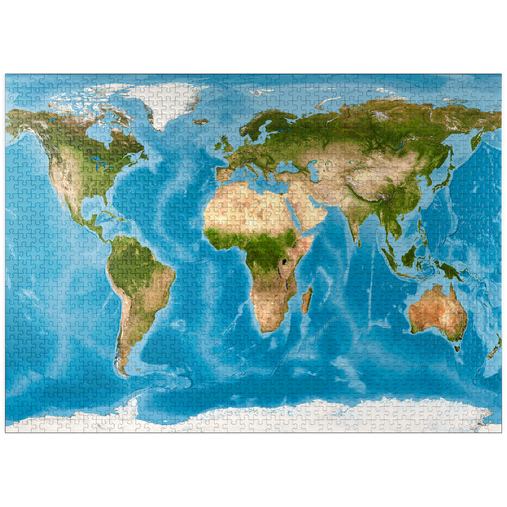 world map flat view
