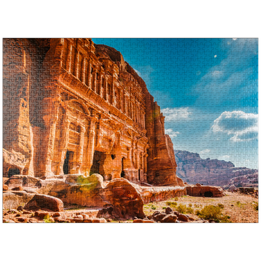 puzzleplate Beauty of rocks and ancient architecture in Petra, Jordan 1000 Jigsaw Puzzle