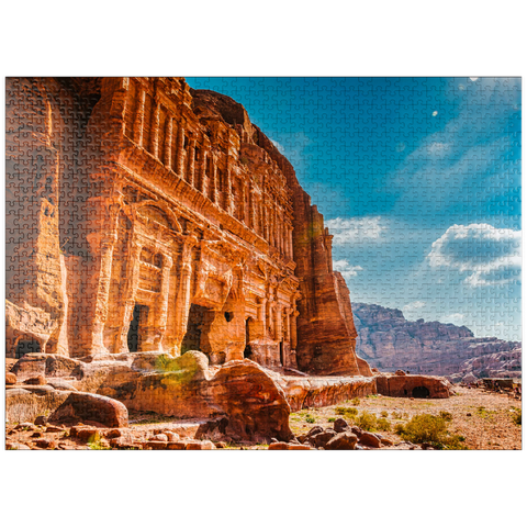 puzzleplate Beauty of rocks and ancient architecture in Petra, Jordan 1000 Jigsaw Puzzle