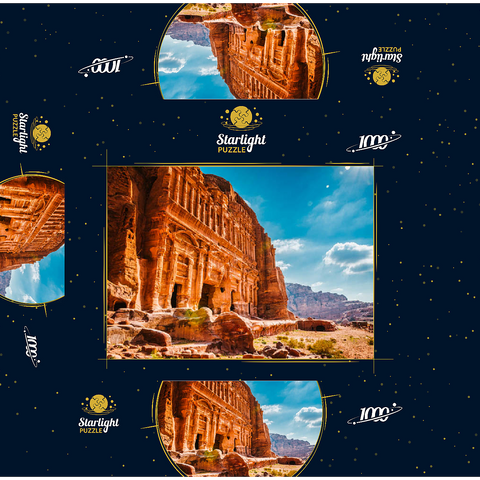 Beauty of rocks and ancient architecture in Petra, Jordan 1000 Jigsaw Puzzle box 3D Modell