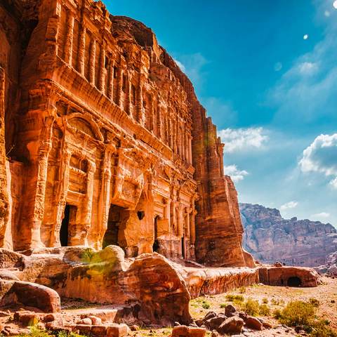 Beauty of rocks and ancient architecture in Petra, Jordan 100 Jigsaw Puzzle 3D Modell