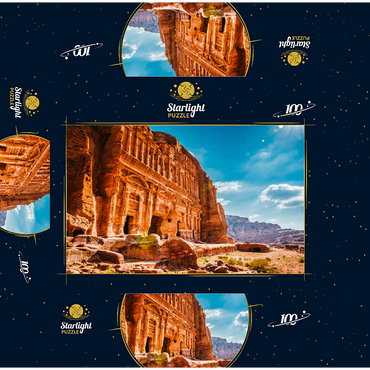 Beauty of rocks and ancient architecture in Petra, Jordan 100 Jigsaw Puzzle box 3D Modell