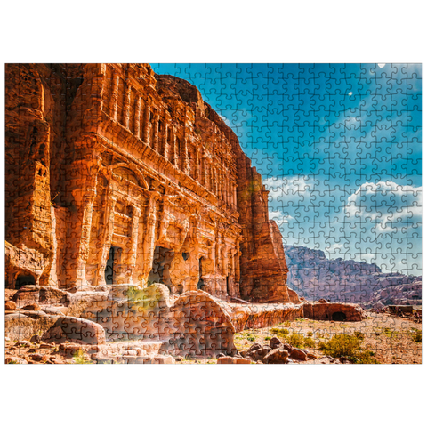 puzzleplate Beauty of rocks and ancient architecture in Petra, Jordan 500 Jigsaw Puzzle