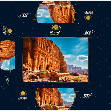 Beauty of rocks and ancient architecture in Petra, Jordan 500 Jigsaw Puzzle box 3D Modell