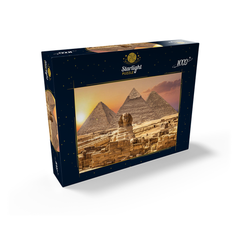 The Sphinx and the Piramids, famous wonder of the world, Giza, Egypt 1000 Jigsaw Puzzle box view1