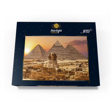 The Sphinx and the Piramids, famous wonder of the world, Giza, Egypt 1000 Jigsaw Puzzle box view1