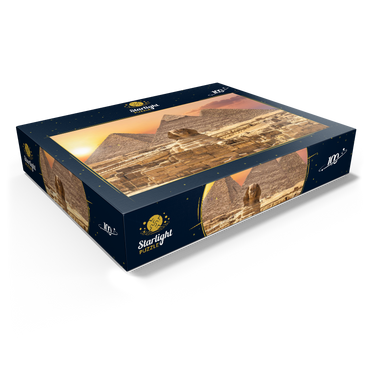 The Sphinx and the Piramids, famous wonder of the world, Giza, Egypt 100 Jigsaw Puzzle box view1