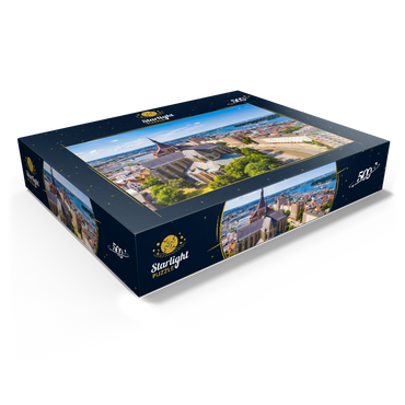 Rostock, Germany: Aerial view of Rostock, Germany on sunny summer days. 500 Jigsaw Puzzle box view1