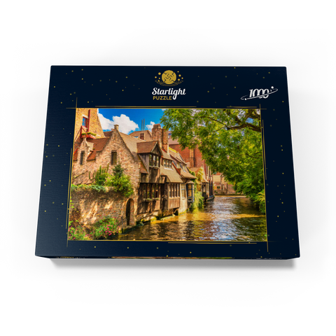 Classic view of the historic city center of Bruges (Bruges), province of West Flanders, Belgium. Cityscape of Bruges. Architecture and landmarks of Bruges. 1000 Jigsaw Puzzle box view1
