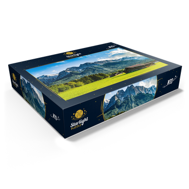 The Zugspitze, seen from Grainau/Garmisch-Partenkirchen, on a sunny summer day 100 Jigsaw Puzzle box view1