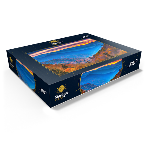 Smoky Mountains National Park, Tennessee, USA Autumn landscape at dawn. 1000 Jigsaw Puzzle box view1