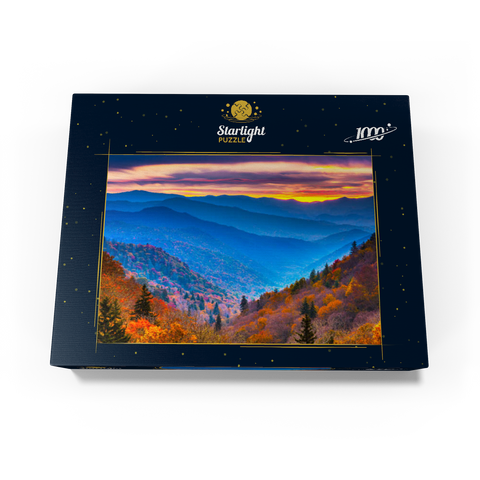 Smoky Mountains National Park, Tennessee, USA Autumn landscape at dawn. 1000 Jigsaw Puzzle box view1