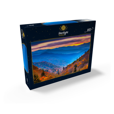 Smoky Mountains National Park, Tennessee, USA Autumn landscape at dawn. 100 Jigsaw Puzzle box view1