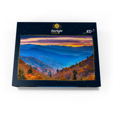 Smoky Mountains National Park, Tennessee, USA Autumn landscape at dawn. 100 Jigsaw Puzzle box view1