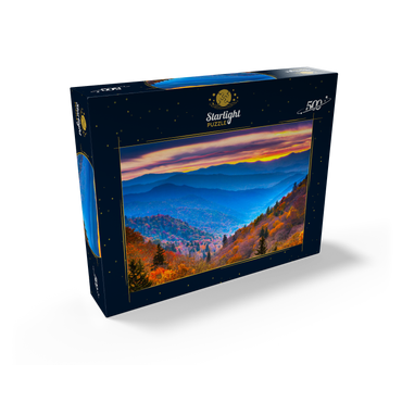 Smoky Mountains National Park, Tennessee, USA Autumn landscape at dawn. 500 Jigsaw Puzzle box view1