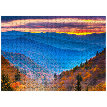 puzzleplate Smoky Mountains National Park, Tennessee, USA Autumn landscape at dawn. 500 Jigsaw Puzzle
