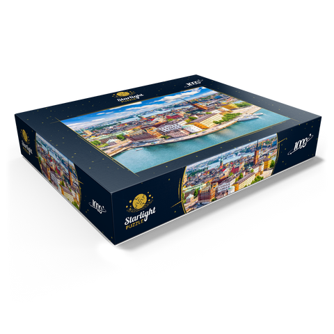 Stockholm old town (Gamla Stan) cityscape from city hall square, Sweden 1000 Jigsaw Puzzle box view1