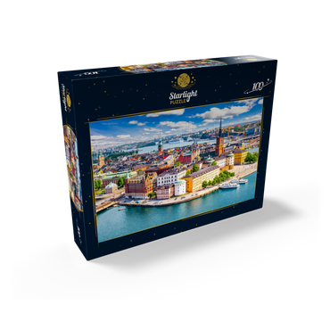 Stockholm old town (Gamla Stan) cityscape from city hall square, Sweden 100 Jigsaw Puzzle box view1