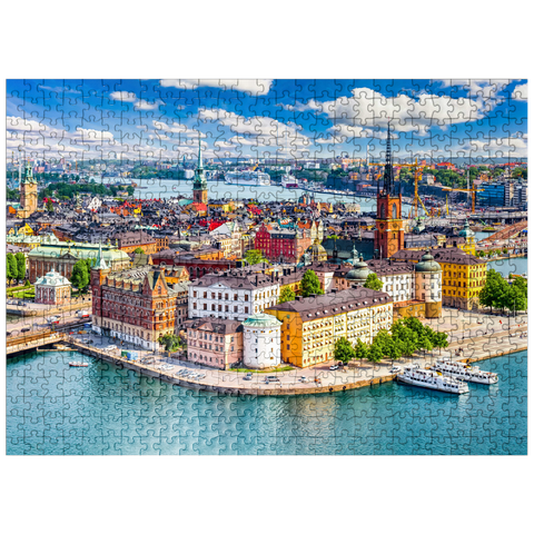 puzzleplate Stockholm old town (Gamla Stan) cityscape from city hall square, Sweden 500 Jigsaw Puzzle