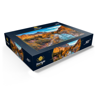 View of Watchman Mountain and the Virgin River in Zion National Park in the southwestern United States, near Springdale, Utah, Arizona. 500 Jigsaw Puzzle box view1