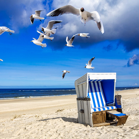 Beach in Westerland, Sylt, Germany 1000 Jigsaw Puzzle 3D Modell