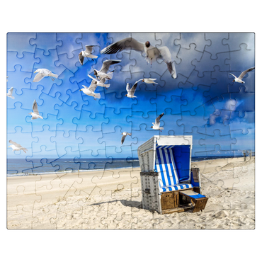 puzzleplate Beach in Westerland, Sylt, Germany 100 Jigsaw Puzzle