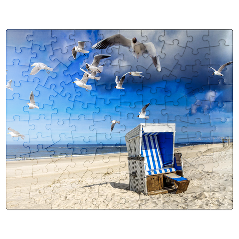 puzzleplate Beach in Westerland, Sylt, Germany 100 Jigsaw Puzzle