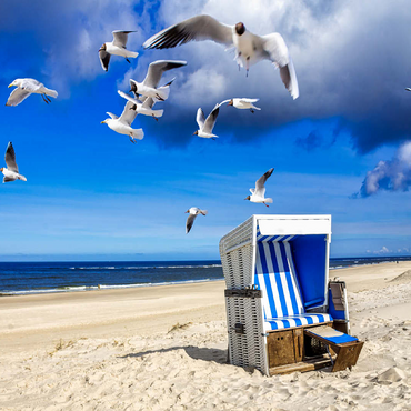 Beach in Westerland, Sylt, Germany 100 Jigsaw Puzzle 3D Modell