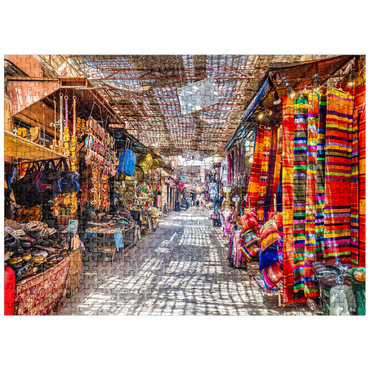 puzzleplate Souvenirs at the Jamaa-el-Fna market in the old medina, Marrakech, Morocco 500 Jigsaw Puzzle