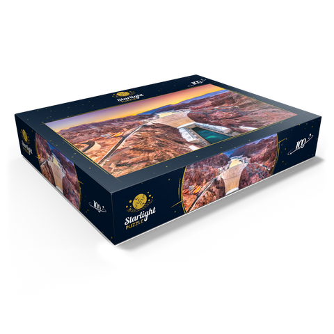 Hoover Dam on the Colorado River, which crosses Nevada and Arizona. 100 Jigsaw Puzzle box view1