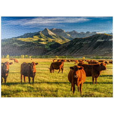 puzzleplate Fall on a Colorado cattle ranch near Ridgway - County Road 12. 1000 Jigsaw Puzzle