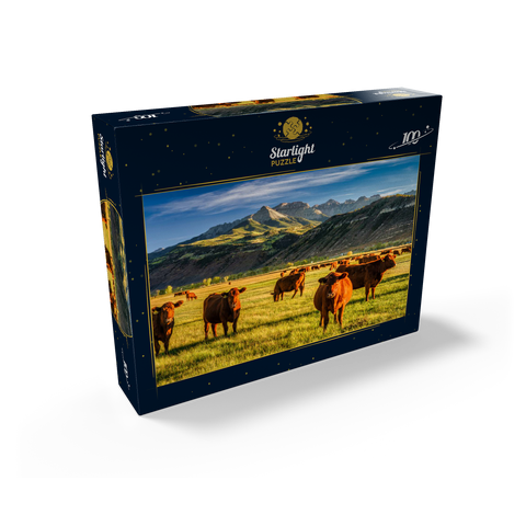Fall on a Colorado cattle ranch near Ridgway - County Road 12. 100 Jigsaw Puzzle box view1