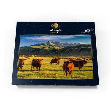 Fall on a Colorado cattle ranch near Ridgway - County Road 12. 100 Jigsaw Puzzle box view1