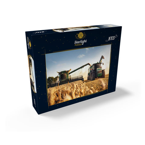 Combine combine and tractor for wheat field 1000 Jigsaw Puzzle box view1
