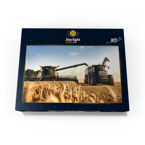Combine combine and tractor for wheat field 100 Jigsaw Puzzle box view1
