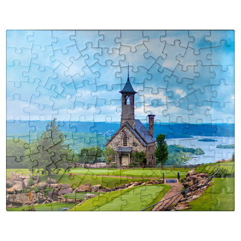 puzzleplate Church on the top of the rock in Branson Missouri 100 Jigsaw Puzzle
