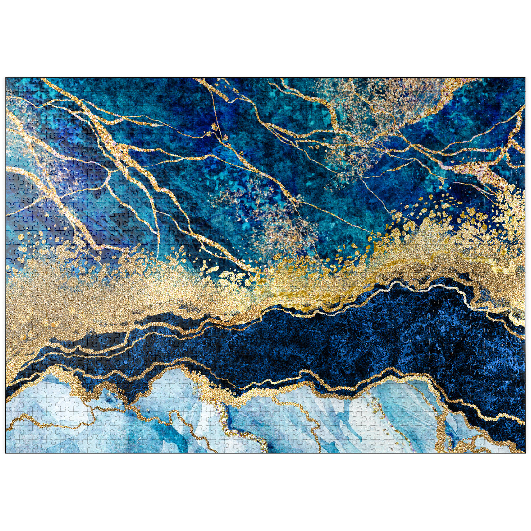 Abstract Background, Blue Marble, Fake Stone Texture, Liquid Paint, Gold  Foil and Glitter, Painted Artificial Marbled, Marbling Stock Image - Image  of gold, marbling: 156592337