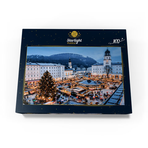 Salzburg, Austria: Christmas market in the old town of Salzburg. 100 Jigsaw Puzzle box view1