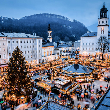Salzburg, Austria: Christmas market in the old town of Salzburg. 100 Jigsaw Puzzle 3D Modell