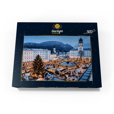 Salzburg, Austria: Christmas market in the old town of Salzburg. 500 Jigsaw Puzzle box view1