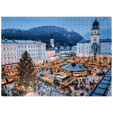 puzzleplate Salzburg, Austria: Christmas market in the old town of Salzburg. 500 Jigsaw Puzzle