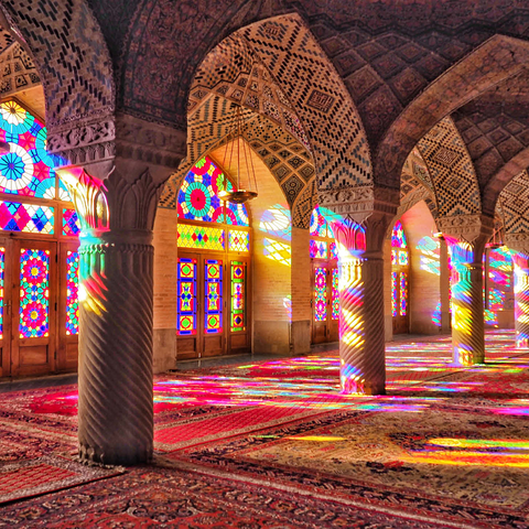 Nasir al-Mulk Mosque in Shiraz, Iran 500 Jigsaw Puzzle 3D Modell