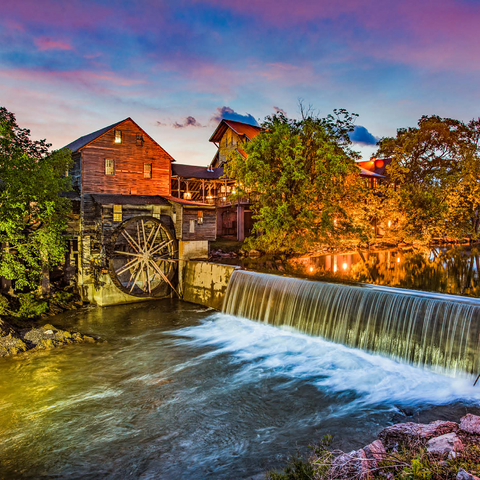 Pigeon Forge Tennessee TN Old Mill. 1000 Jigsaw Puzzle 3D Modell